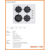 Silverline CS5429W01 Beyaz Ankastre Ocak - 2