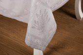 Finezza Demet Lüx Jakar Polycotton Kumaş Gri Masa Örtüsü 160x220 cm - 1060 - 6