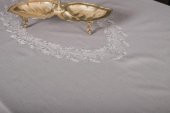 Finezza Demet Lüx Jakar Polycotton Kumaş Gri Masa Örtüsü 160x220 cm - 1060 - 8
