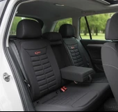 Space Tüm Araçlarla Uyumlu Premium Koltuk Minderi Ön ve Arka koltuklar için 5'li Siyah Renk thumbnail 2