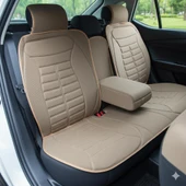 Space Tüm Araçlarla Uyumlu Premium Koltuk Minderi Ön ve Arka koltuklar için 5'li Bej Renk thumbnail 2