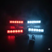 Space ikaz Lamba Power Ledli 4'lü Kırmızı-Beyaz/Mavi-Beyaz renk 12V Premium model thumbnail 1