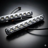 Space Kayar Sinyalli Turuncu Beyaz Gündüz Ledi (64 Ledli) thumbnail 1