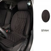 Space Elegance 2'li Koltuk Kılıfı Set Minder Siyah / KLMNY530 PREMİUM - 2