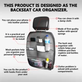 Space Deri Koltuk Arkası Organizer - Siyah - 4