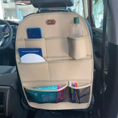 Space Deri Koltuk Arkası Organizer - Bej thumbnail 3