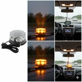 Space 12V Mıknatıslı Yuvarlak Kırmızı Mavi Tepe Lambası (Cree Led) Premium thumbnail 2