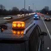 Space 12V Mıknatıslı Yuvarlak Kırmızı Mavi Tepe Lambası (Cree Led) Premium thumbnail 1