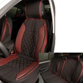 Space Elegance 5'li Koltuk Kılıfı Set Minder Siyah-Kırmızı / KLMNY547 thumbnail 1