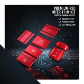 Space Kırmızı Renk DSG Vites Aksesuar Seti Vites koruyucu thumbnail 1