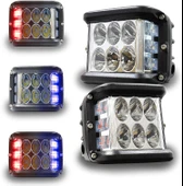 Space Offroad Sis Lambası - 12 Ledli 36W Beyaz-Kırmızı-Mavi (2'li) thumbnail 3