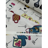 Hayat Home Mutfak desenli Duck Keten kumaş - 1