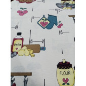 Hayat Home Mutfak desenli Duck Keten kumaş - 4