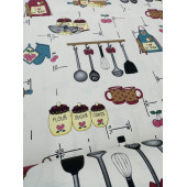 Hayat Home Mutfak desenli Duck Keten kumaş - 7