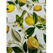 Hayat Home Limon desenli Duck keten kumaş - 2