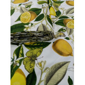 Hayat Home Limon desenli Duck keten kumaş - 3