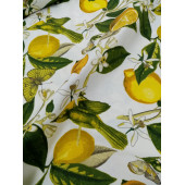 Hayat Home Limon desenli Duck keten kumaş - 5