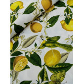 Hayat Home Limon desenli Duck keten kumaş - 6