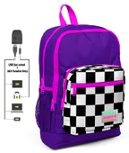 Coral High Mor Damalı İlkokul Sırt Çantası ve Kalemlik Seti - Kız Çocuk - USB Soketli thumbnail 2