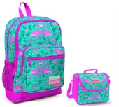 Coral High Yeşil Flamingo Baskılı Kız Çocuk İlkokul Çantası ve Beslenme Seti thumbnail 1