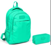 Coral High Yeşil Kız Çocuk İlkokul Çantası ve Kalemlik Seti - 1