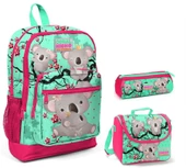 Coral High Yeşil Koala Baskılı Kız Çocuk 3'lü İlkokul Çanta Seti thumbnail 1