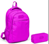 Coral High Koyu Pembe Kız Çocuk İlkokul Çantası ve Kalemlik Seti thumbnail 1