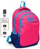 Coral High Kids Narçiçeği  Kız Çocuk İlkokul Çantası ve Kalemlik Seti - USB Soketli thumbnail 2