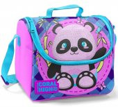 Coral High Kız Çocuk Pembe Panda Okul Sırt Çantası ve Beslenme Çantası - 3