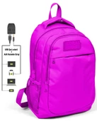 Coral High Koyu Pembe Kız Çocuk İlkokul Çantası ve Kalemlik Seti - USB Soketli - 2