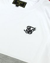 SikSilk Reglan Tee Erkek Tişört Beyaz Gri - 2