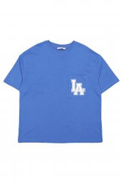 İndigo Cebi Baskılı Kadın T-Shirt - 1
