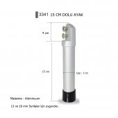 Islak Hacim Kompakt Wc Kabin Dolu Ayak 15 cm Alüminyum - 2