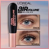 Loréal Paris Air Mega Volume Maskara - 30 Saate Kadar Kalıcı - Ekstra Siyah thumbnail 2
