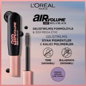Loréal Paris Air Mega Volume Maskara - 30 Saate Kadar Kalıcı - Ekstra Siyah thumbnail 4