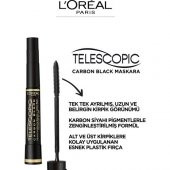 LOréal Paris Telescopic Carbon Black Maskara - Siyah thumbnail 4