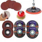 Spiral Taşlama Cırt Zımpara Metal Kesme Tel Fırça Seti (25 Parça) - 1