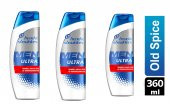 HD 3LÜ Men Şampuan 360 ml Old Spice Sandal Ağacı - 1