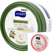 HOBBYNemlendirici El Ve Vücut Kremi 300Ml Zeytinyağlı+(Gliserinli El-Yüz-Vücut Krem 20 ML HEDİYE) - 1