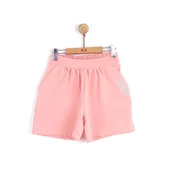 NK Kids Pembe Kız Çocuk Beli Büzgüllü Şort - 1