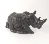 Gergedan Reçine Biblo Heykel Dekoratif Tasarım Masa Üstü Süsü thumbnail 1