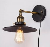 MYLİGHTS  RETRO  RUSTİK VİNTAGE KABLOLU FİŞLİ APLİK  YATAK BAŞI OKUMALAMBASI GECE LAMBASI APLİK - 1