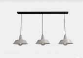 MYLİGHTS RET4RO  RUSTİK VİNTAGE   METAL MASA ÜSTÜ SIRALI  ÜÇLÜ AVİZE 120 CM - 1