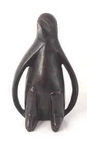 Reçine Penguen Biblo Heykel Dekoratif Tasarım Masa Üstü Dekor Süs - 1