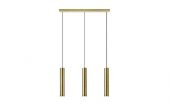 MYLİGHTS LED AVİZE  MODERN SPOR ÜÇLÜ LED SARKIT AVİZE GOLD  LED AMPUL GÜN  IŞIĞI DAHİLDİR - 1