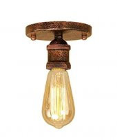 MYLİGHTS BAKIR ESKİTME PATİNALI TAVAN AVİZE APLİK ARMATÜ ESKİTME BAKIR  EN  10CM YÜKSEKLİK 10 CM - 1