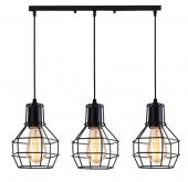 MYLİGHTS  RETRO  VİNTAE RUSTİK MASA ÜSÜTÜ ÜÇLÜ KAFES AVİZE EN  60 CM - 1