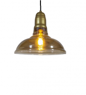 MYLİGHTS  VİNTAGE BAL CAM RUSTİK TEKLİ SARKIT AVİZE EN  30 CM - 1