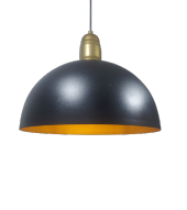 MYLİGHTS  RETRO  RUSTİK  METALSARKIT AVİZE SİYAH  İÇİ ALTIN  40 CM EN - 1