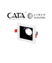 3 ADET CATA CT 5222 Beyaz (Siyah) Spot Kasası - 1
